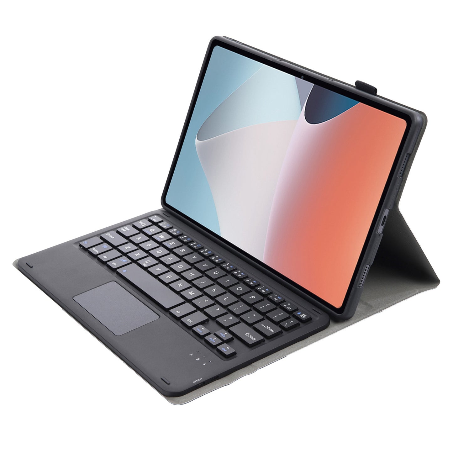 OP12-A For Oppo Pad Air 14-inch Shockproof Stand Case + Bluetooth Keyboard with TouchPad Protective Leather Folio Flip Cover