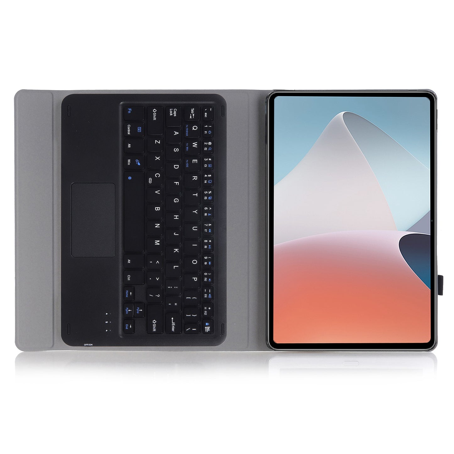 OP12-A For Oppo Pad Air 14-inch Shockproof Stand Case + Bluetooth Keyboard with TouchPad Protective Leather Folio Flip Cover