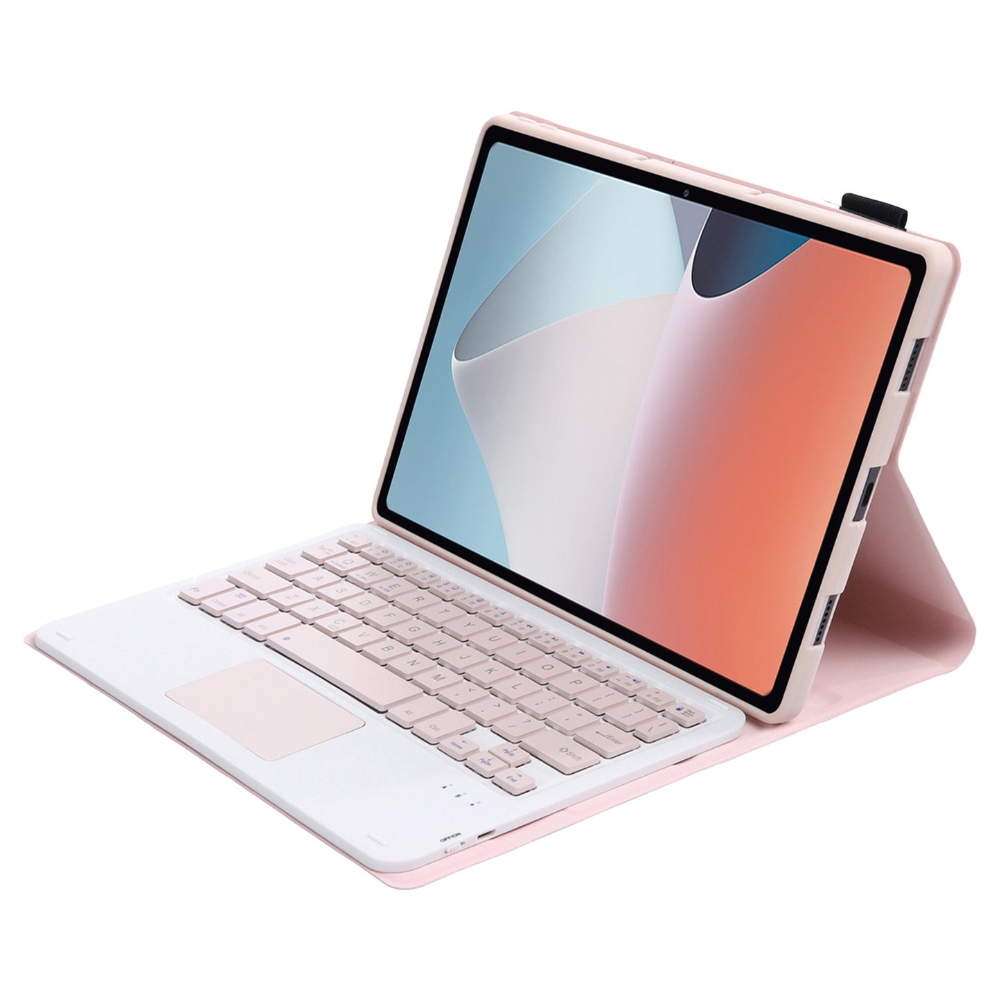 OP12-A For Oppo Pad Air 14-inch Shockproof Stand Case + Bluetooth Keyboard with TouchPad Protective Leather Folio Flip Cover