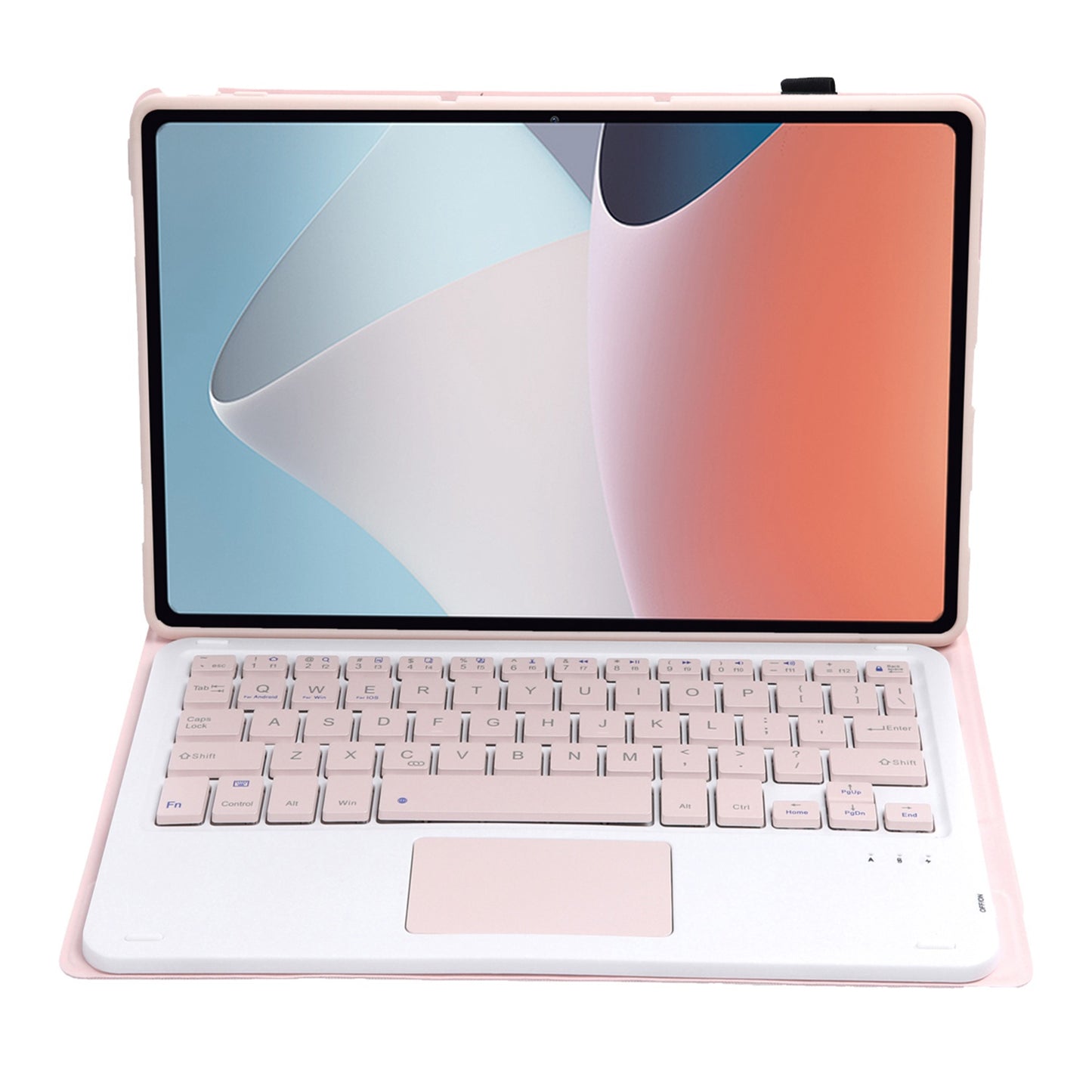 OP12-A For Oppo Pad Air 14-inch Shockproof Stand Case + Bluetooth Keyboard with TouchPad Protective Leather Folio Flip Cover