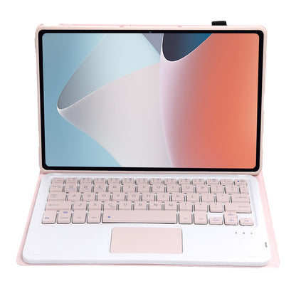 OP12-A For Oppo Pad Air 14-inch Shockproof Stand Case + Bluetooth Keyboard with TouchPad Protective Leather Folio Flip Cover
