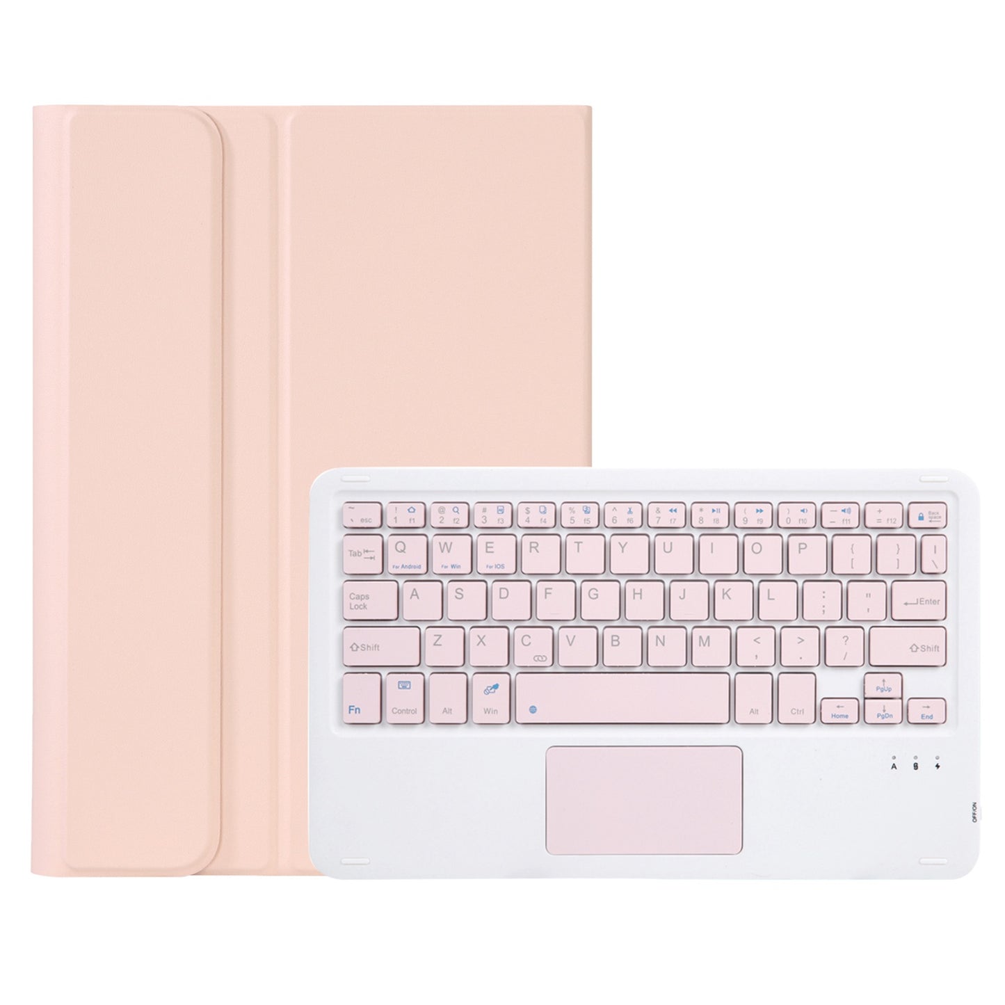 OP12-A For Oppo Pad Air 14-inch Shockproof Stand Case + Bluetooth Keyboard with TouchPad Protective Leather Folio Flip Cover