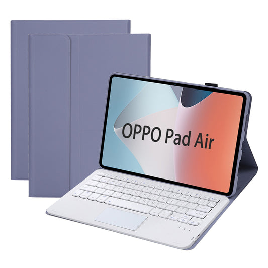 OP12-A For Oppo Pad Air 14-inch Shockproof Stand Case + Bluetooth Keyboard with TouchPad Protective Leather Folio Flip Cover