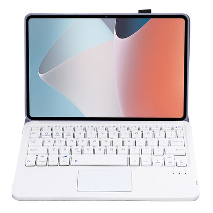 OP12-A For Oppo Pad Air 14-inch Shockproof Stand Case + Bluetooth Keyboard with TouchPad Protective Leather Folio Flip Cover