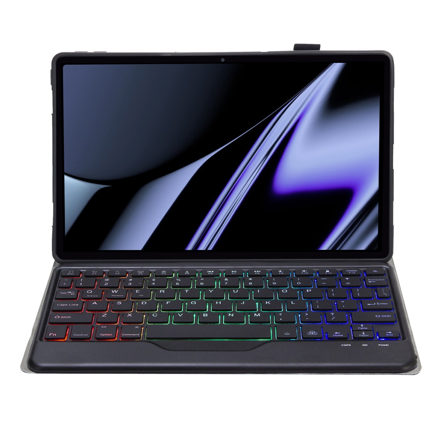OP11-BS For Oppo Pad 11-inch Detachable Bluetooth Keyboard Case with 3-Color Backlit PU Leather+TPU Protective Cover
