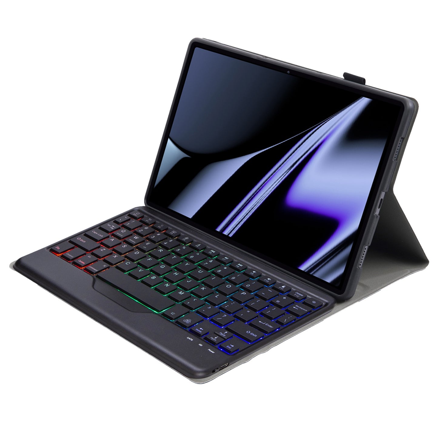 OP11-BS For Oppo Pad 11-inch Detachable Bluetooth Keyboard Case with 3-Color Backlit PU Leather+TPU Protective Cover
