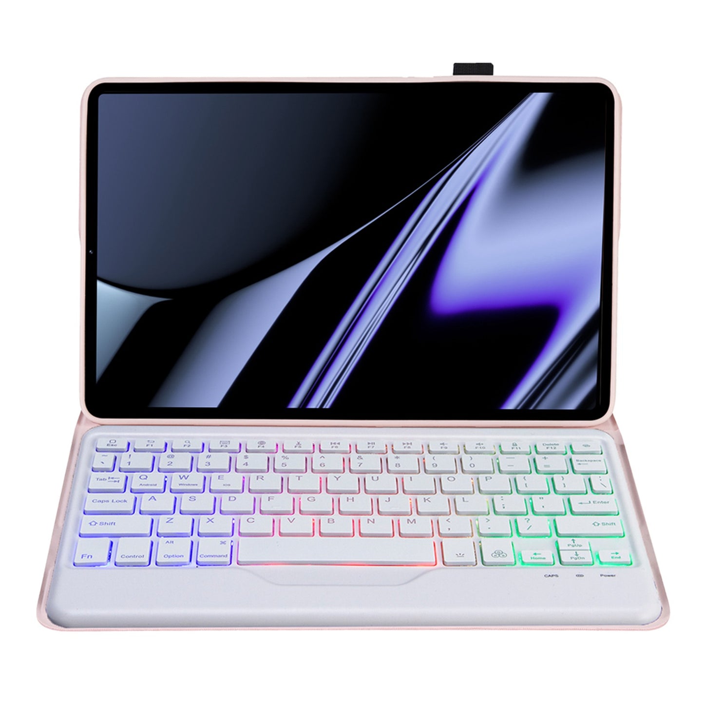 OP11-BS For Oppo Pad 11-inch Detachable Bluetooth Keyboard Case with 3-Color Backlit PU Leather+TPU Protective Cover