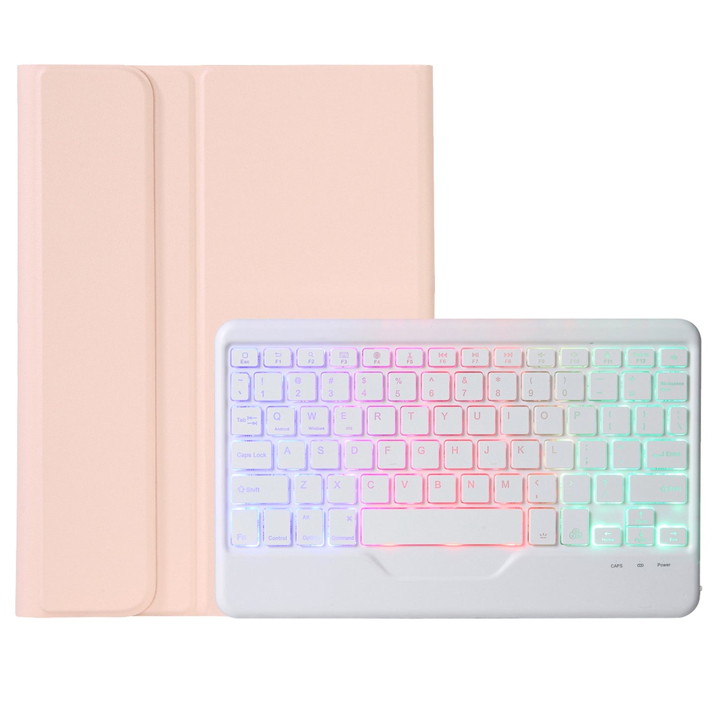 OP11-BS For Oppo Pad 11-inch Detachable Bluetooth Keyboard Case with 3-Color Backlit PU Leather+TPU Protective Cover