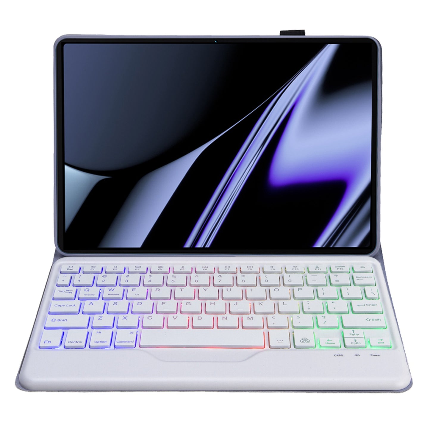 OP11-BS For Oppo Pad 11-inch Detachable Bluetooth Keyboard Case with 3-Color Backlit PU Leather+TPU Protective Cover