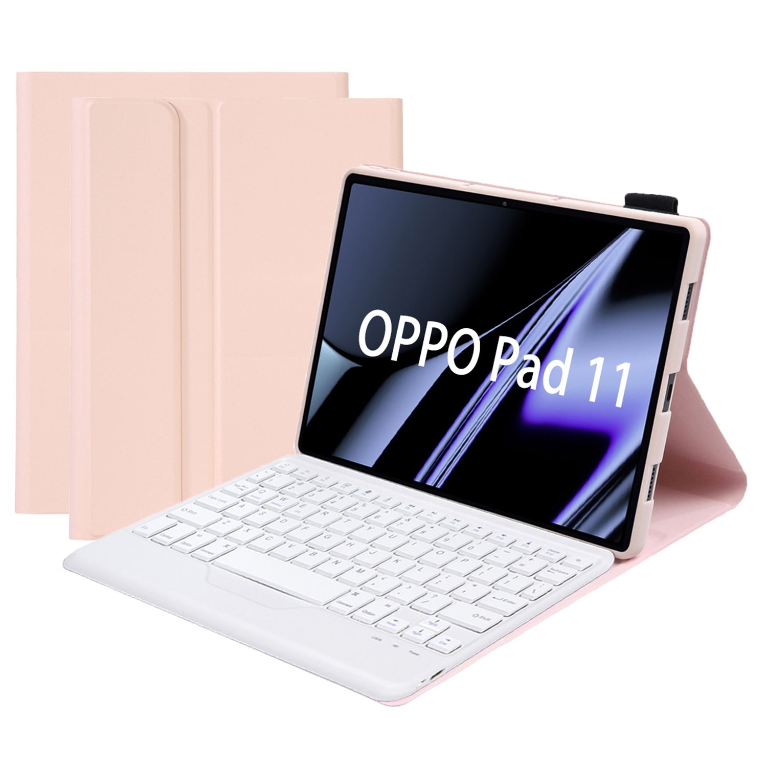 OP11-B For Oppo Pad 11-inch Scratch Resistant Case with Detachable Bluetooth Keyboard PU Leather+TPU Protective Cover