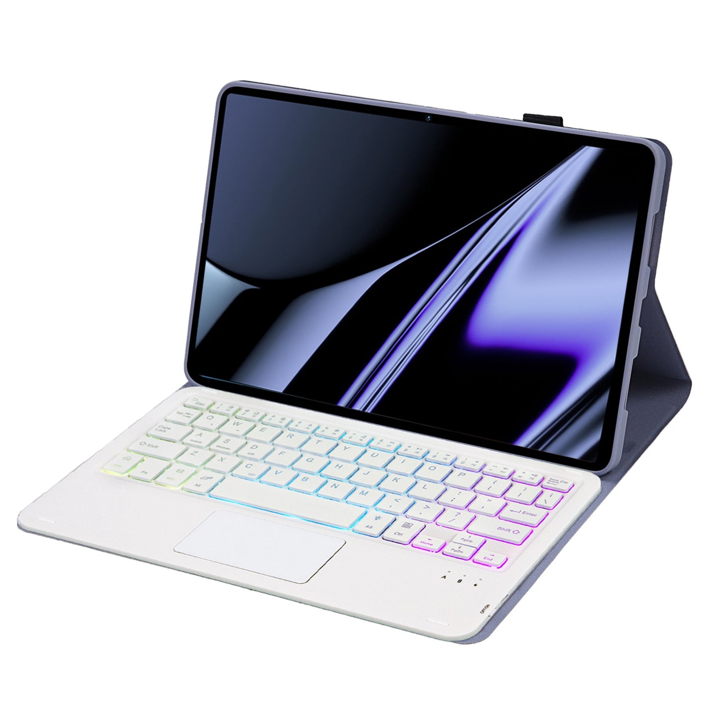 OP11-AS For Oppo Pad 11-inch PU Leather Protective Case + Detachable Bluetooth Keyboard with 3-Color Backlit  / TouchPad