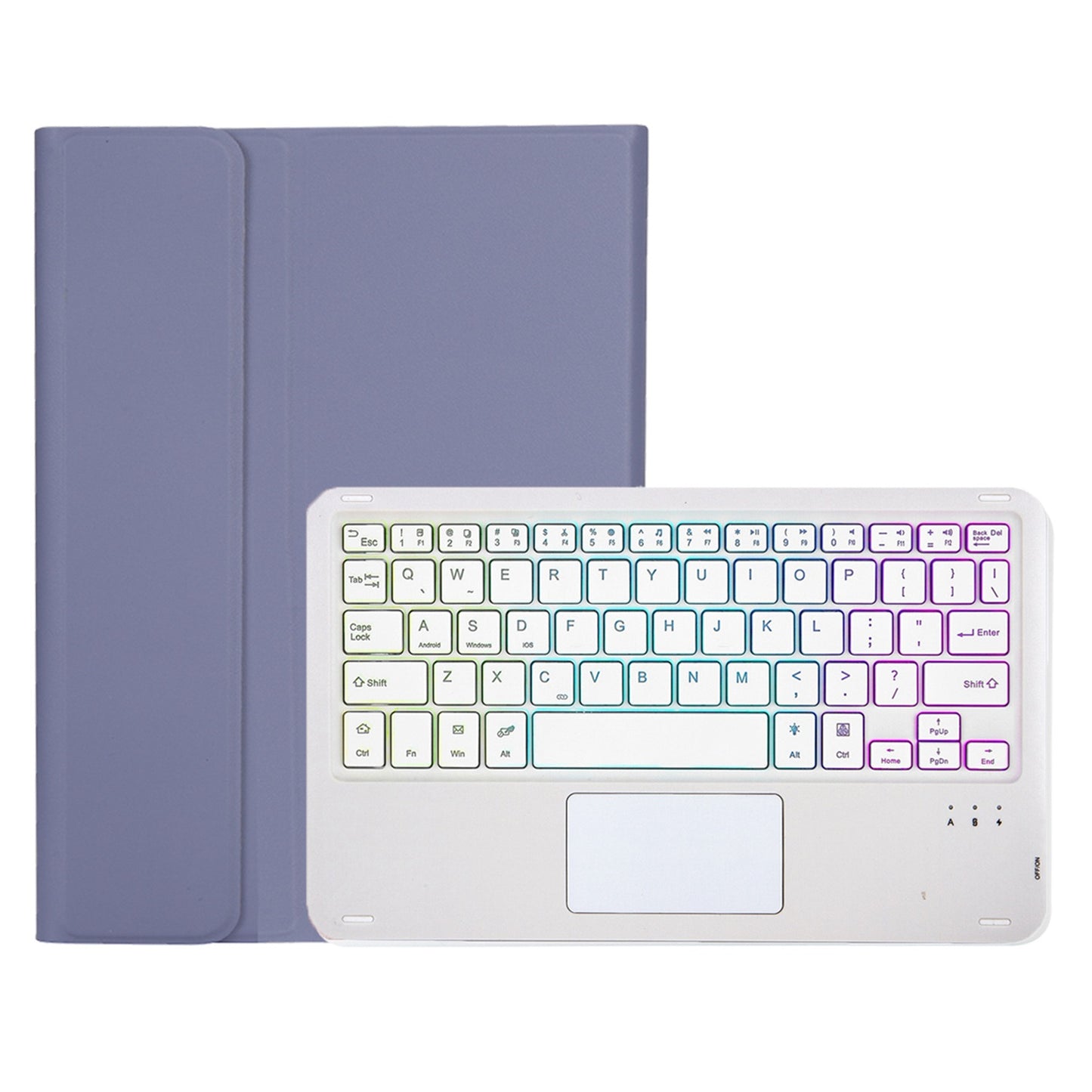 OP11-AS For Oppo Pad 11-inch PU Leather Protective Case + Detachable Bluetooth Keyboard with 3-Color Backlit  / TouchPad