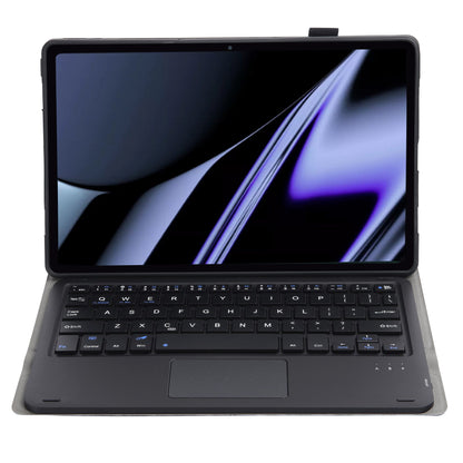 OP11-A For Oppo Pad 11-inch Shockproof Leather Case + Bluetooth Keyboard with TouchPad Anti-Fall Stand Cover