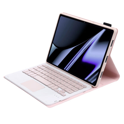OP11-A For Oppo Pad 11-inch Shockproof Leather Case + Bluetooth Keyboard with TouchPad Anti-Fall Stand Cover