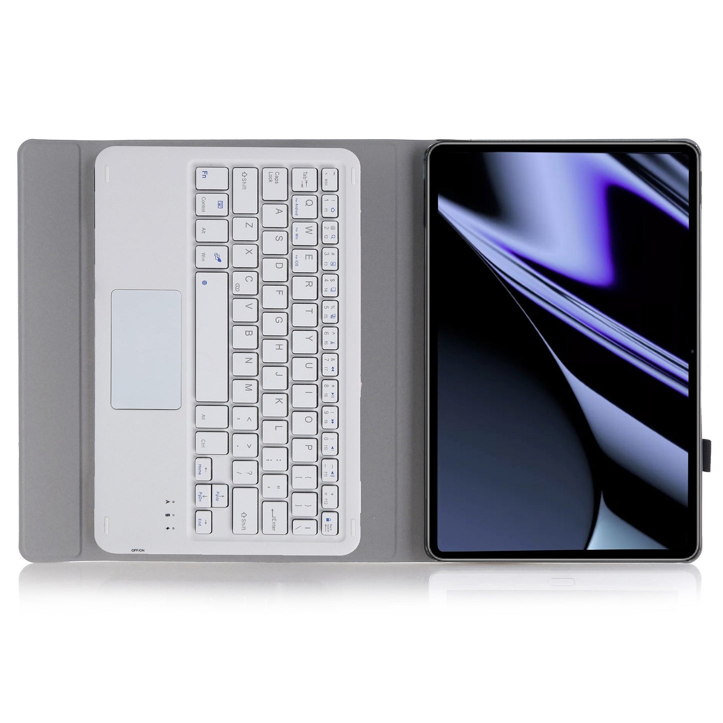 OP11-A For Oppo Pad 11-inch Shockproof Leather Case + Bluetooth Keyboard with TouchPad Anti-Fall Stand Cover