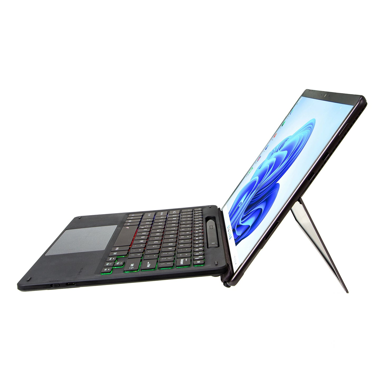 KF17S For Microsoft Surface Pro 8 / Pro X, Bluetooth Keyboard with TouchPad / Pencil Holder 3-Color Backlit Wireless Keyboard