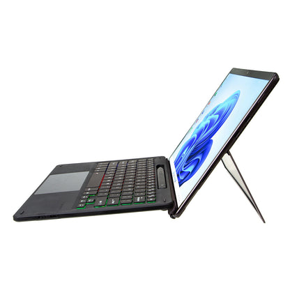 KF17S For Microsoft Surface Pro 8 / Pro X, Bluetooth Keyboard with TouchPad / Pencil Holder 3-Color Backlit Wireless Keyboard