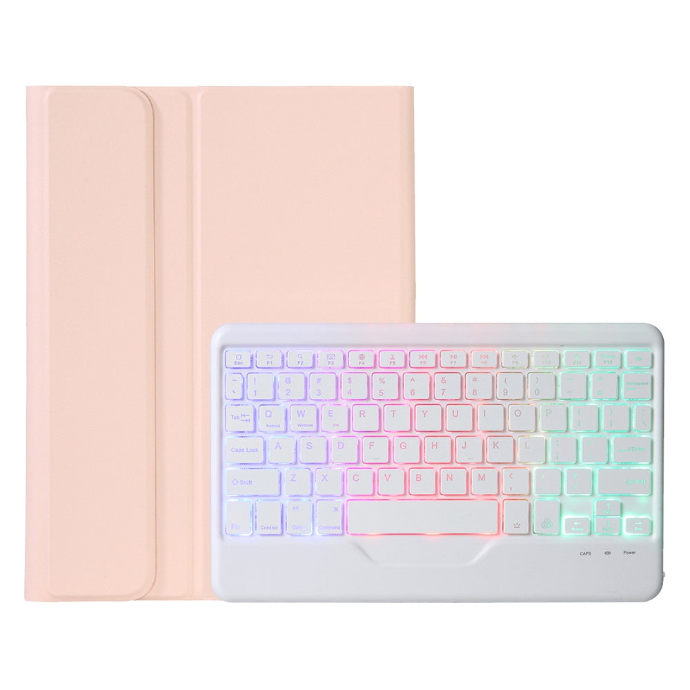 AHW12-BS For Huawei MatePad Pro 11 (2022) Leather Stand Cover Protective Case with Detachable Tri-color Backlight Bluetooth Keyboard