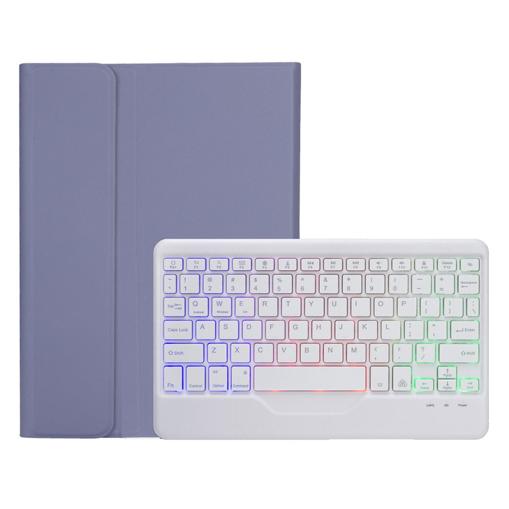 AHW12-BS For Huawei MatePad Pro 11 (2022) Leather Stand Cover Protective Case with Detachable Tri-color Backlight Bluetooth Keyboard