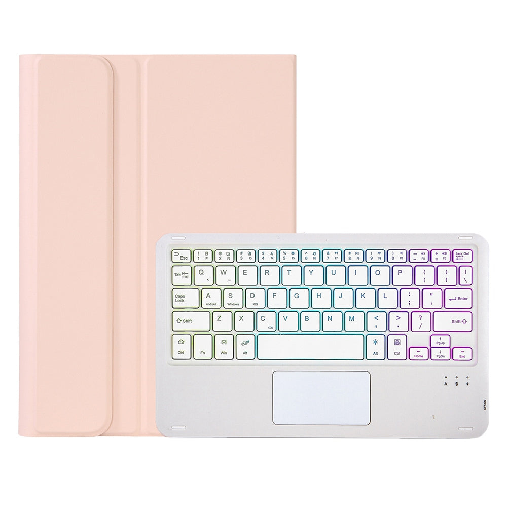 AHW12-AS For Huawei MatePad Pro 11 (2022) 3-Color Backlit Bluetooth Keyboard with TouchPad PU Leather+TPU Anti-Fall Case