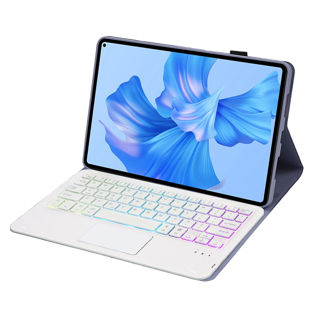 AHW12-AS For Huawei MatePad Pro 11 (2022) 3-Color Backlit Bluetooth Keyboard with TouchPad PU Leather+TPU Anti-Fall Case