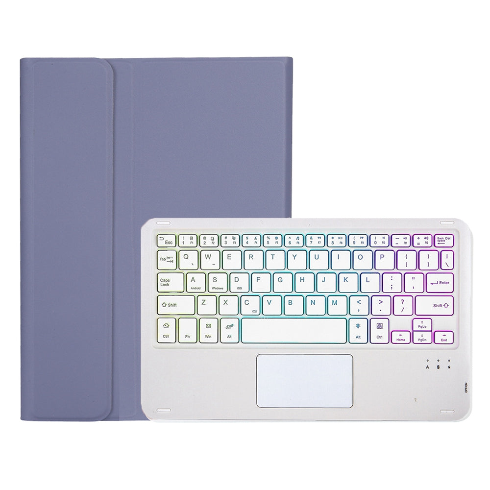 AHW12-AS For Huawei MatePad Pro 11 (2022) 3-Color Backlit Bluetooth Keyboard with TouchPad PU Leather+TPU Anti-Fall Case