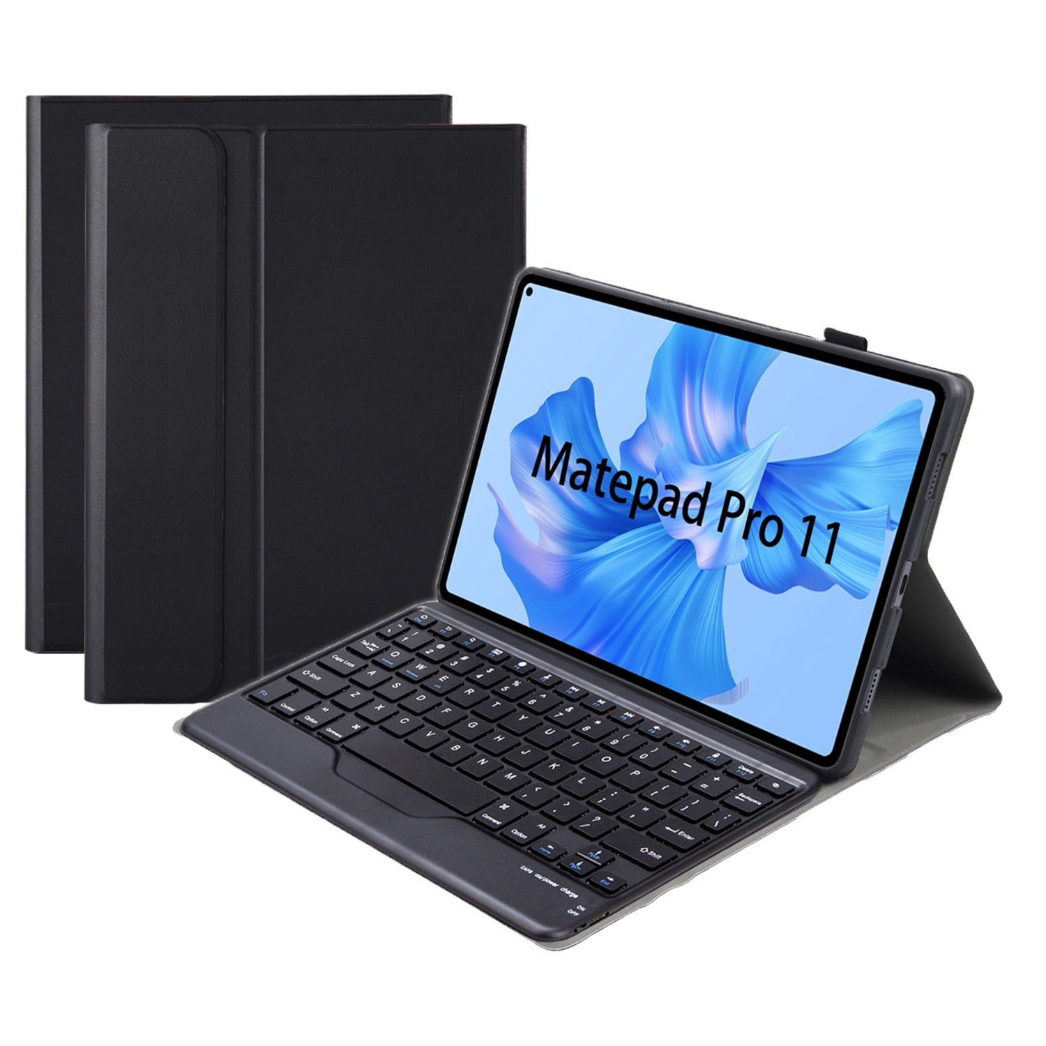 AHW12-B For Huawei MatePad Pro 11 (2022) Protective Case with Detachable Bluetooth Keyboard PU Leather+TPU Stand Cover