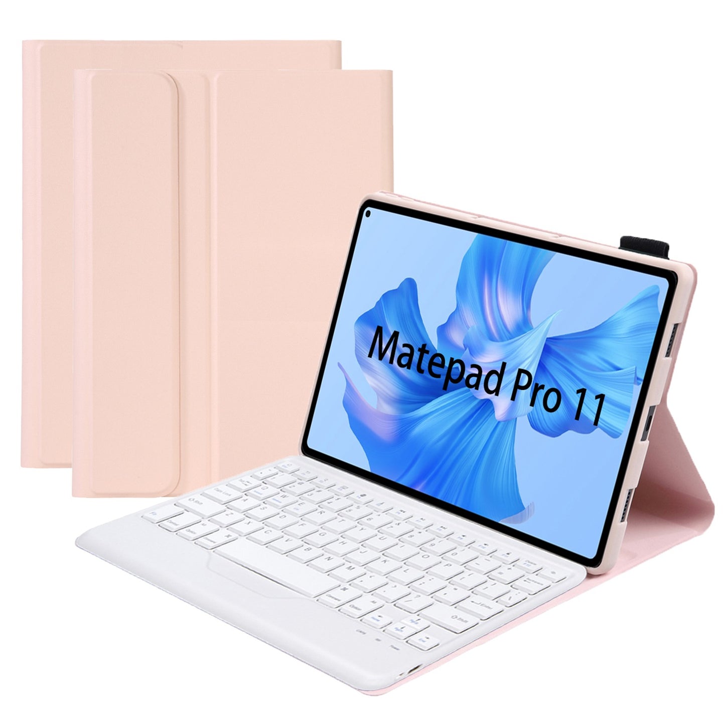 AHW12-B For Huawei MatePad Pro 11 (2022) Protective Case with Detachable Bluetooth Keyboard PU Leather+TPU Stand Cover