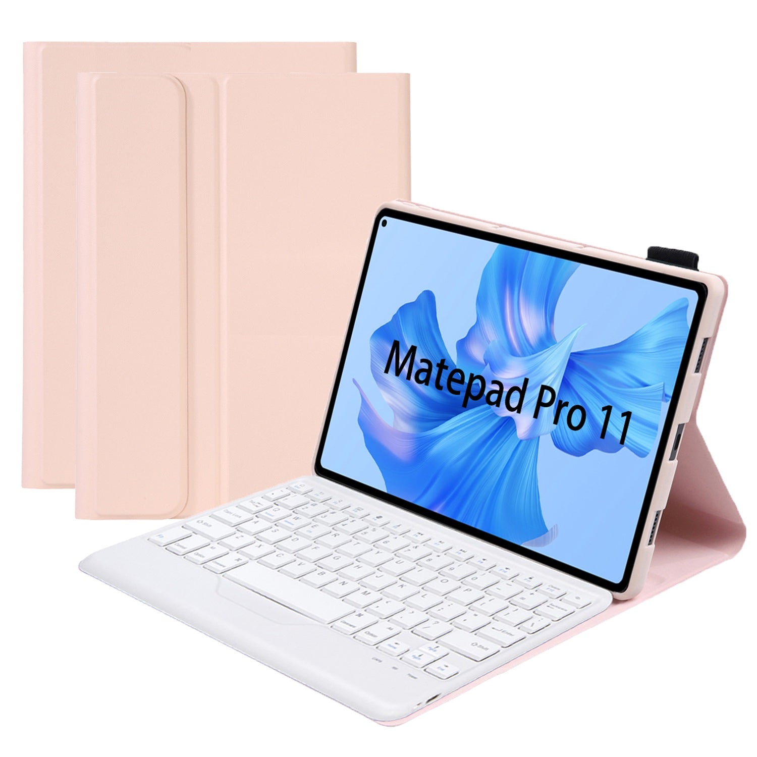 AHW12-B For Huawei MatePad Pro 11 (2022) Protective Case with Detachable Bluetooth Keyboard PU Leather+TPU Stand Cover