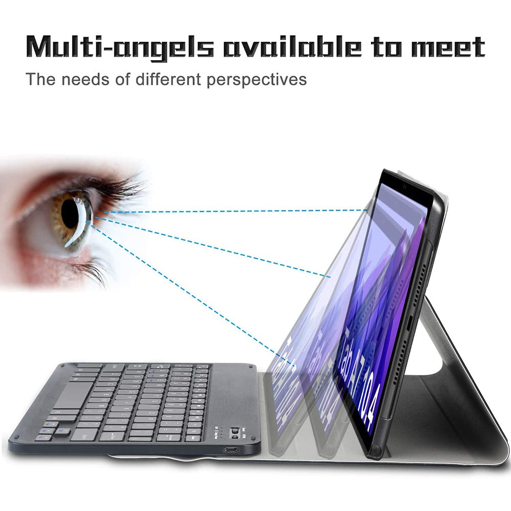 SK-T500 For Samsung Galaxy Tab A7 10.4 (2020) SM-T500 / T505 / T505N / T507 Removable Bluetooth Keyboard Case PU Leather Protective Cover Anti-Drop Wireless Keyboard Case
