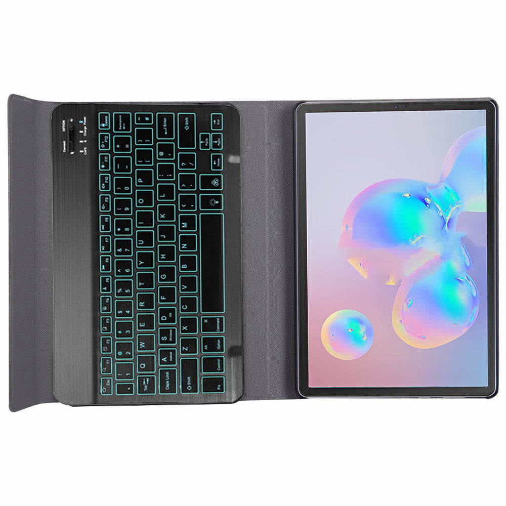 SK-T860D For Samsung Galaxy Tab S6 (SM-T860 / T865) Ultra-Thin 2 in 1 Removable Bluetooth Keyboard + PU Leather Anti-Fall Case with Magnetic Attach Pencil Holder