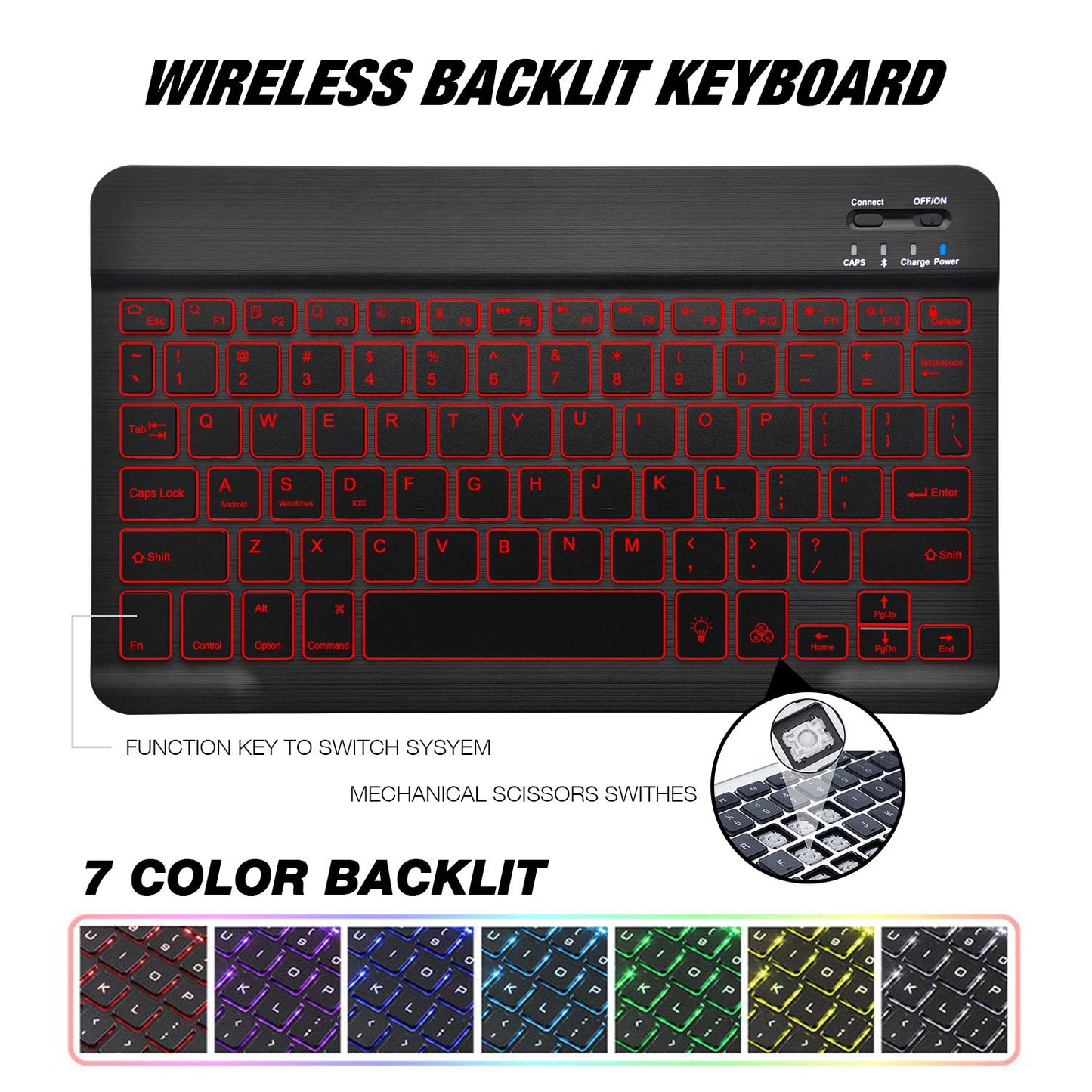 SK-T860D For Samsung Galaxy Tab S6 (SM-T860 / T865) Ultra-Thin 2 in 1 Removable Bluetooth Keyboard + PU Leather Anti-Fall Case with Magnetic Attach Pencil Holder