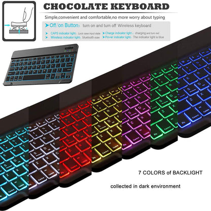 SK-T860D For Samsung Galaxy Tab S6 (SM-T860 / T865) Ultra-Thin 2 in 1 Removable Bluetooth Keyboard + PU Leather Anti-Fall Case with Magnetic Attach Pencil Holder