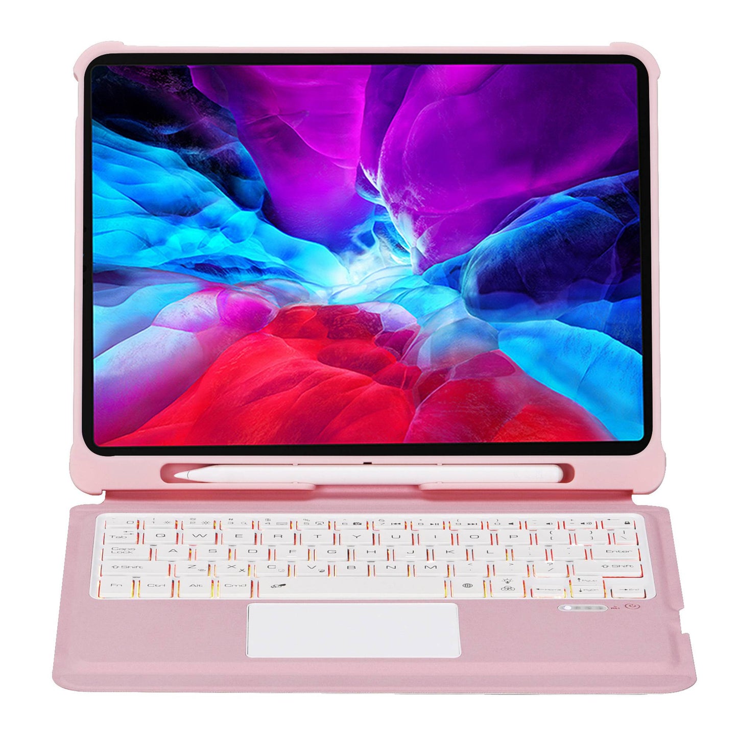 T207D For iPad Air (2020) / (2022) PU Leather Anti-Drop Case + Detachable Bluetooth Keyboard with TouchPad