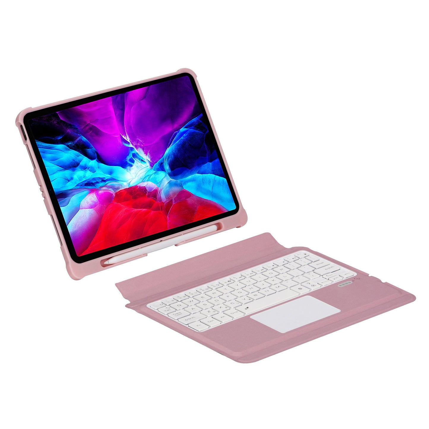 T207D For iPad Air (2020) / (2022) PU Leather Anti-Drop Case + Detachable Bluetooth Keyboard with TouchPad