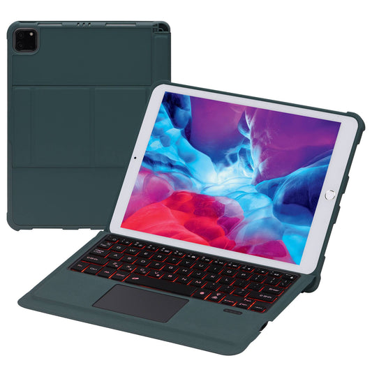T207D For iPad Air (2020) / (2022) PU Leather Anti-Drop Case + Detachable Bluetooth Keyboard with TouchPad