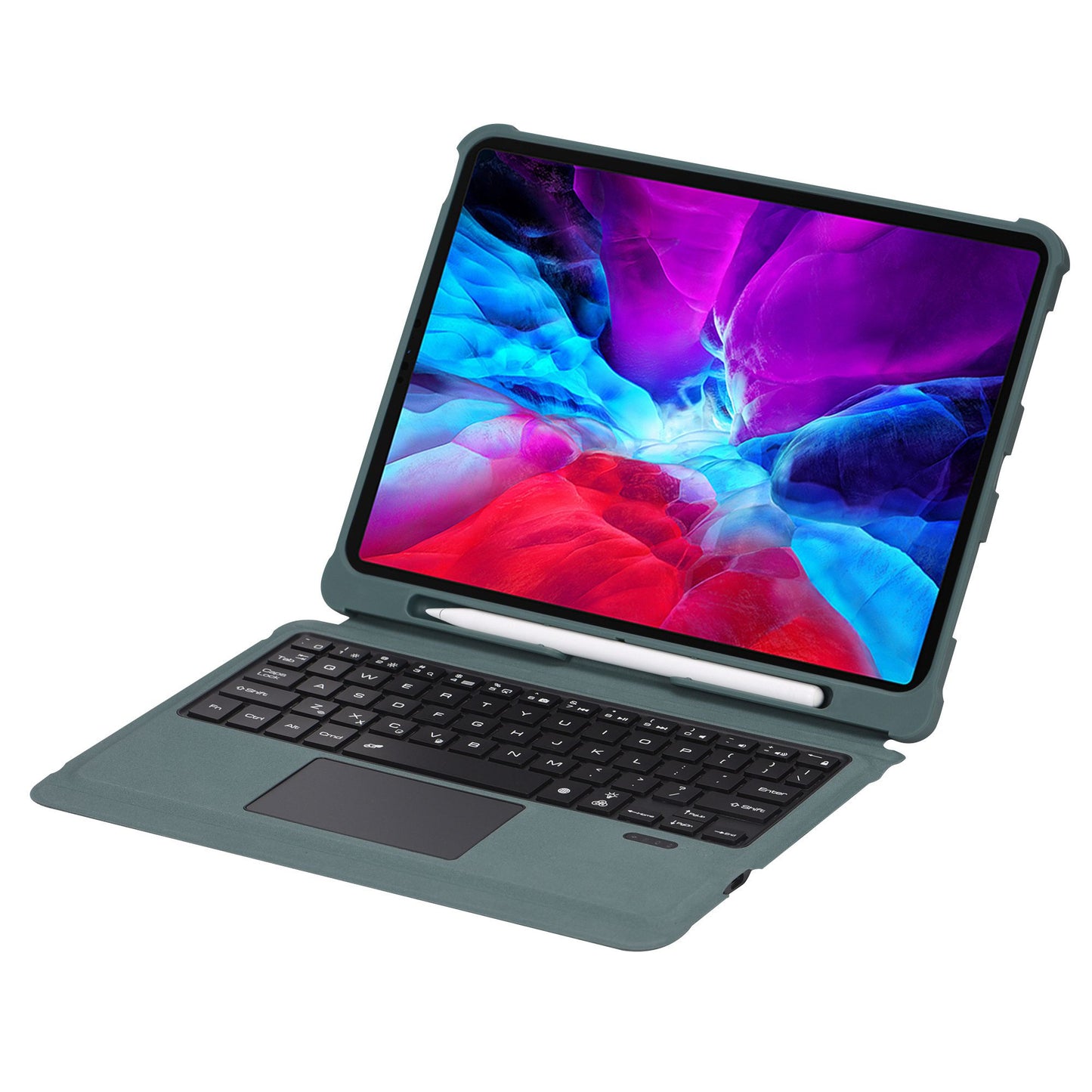 T207D For iPad Air (2020) / (2022) PU Leather Anti-Drop Case + Detachable Bluetooth Keyboard with TouchPad