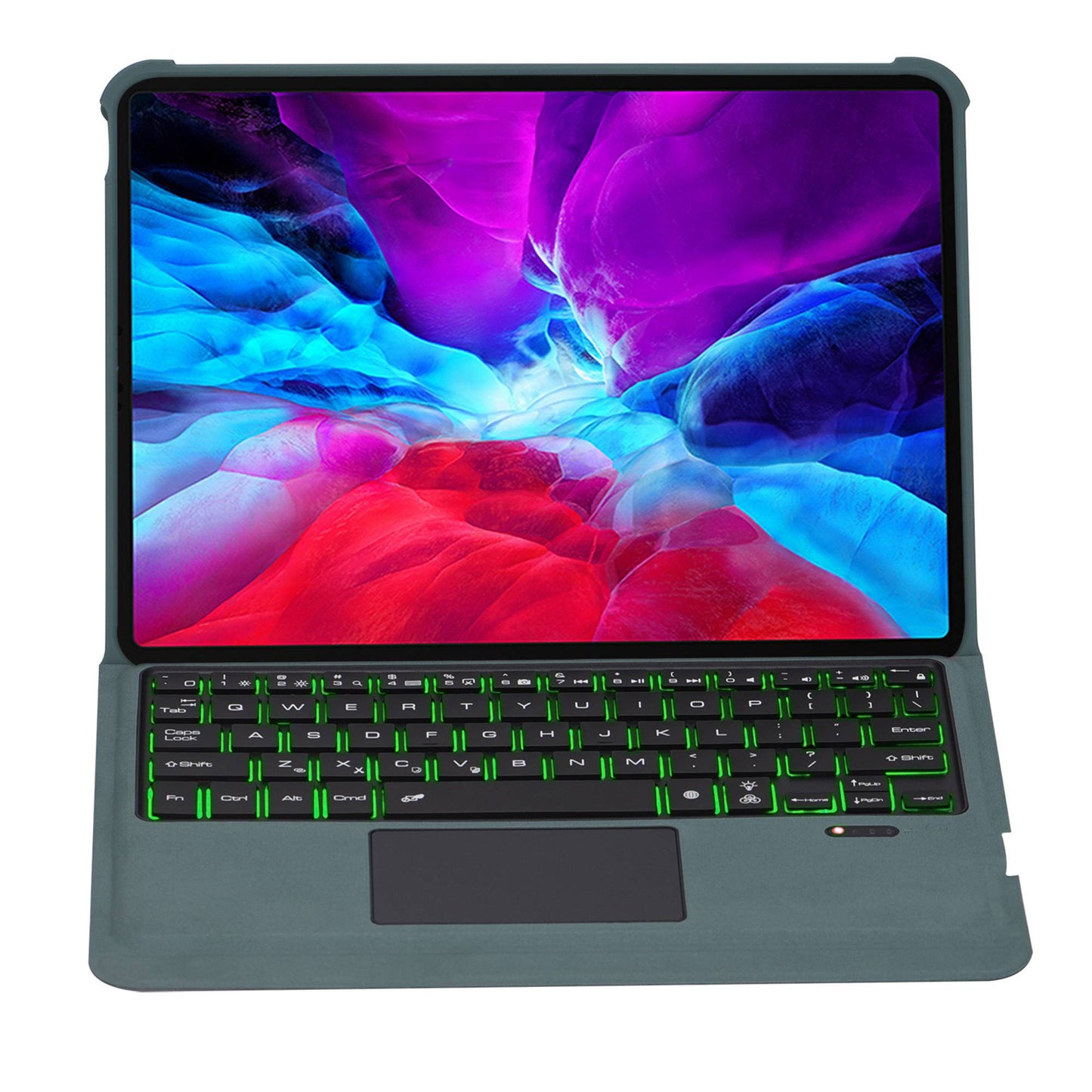 T207D For iPad Air (2020) / (2022) PU Leather Anti-Drop Case + Detachable Bluetooth Keyboard with TouchPad