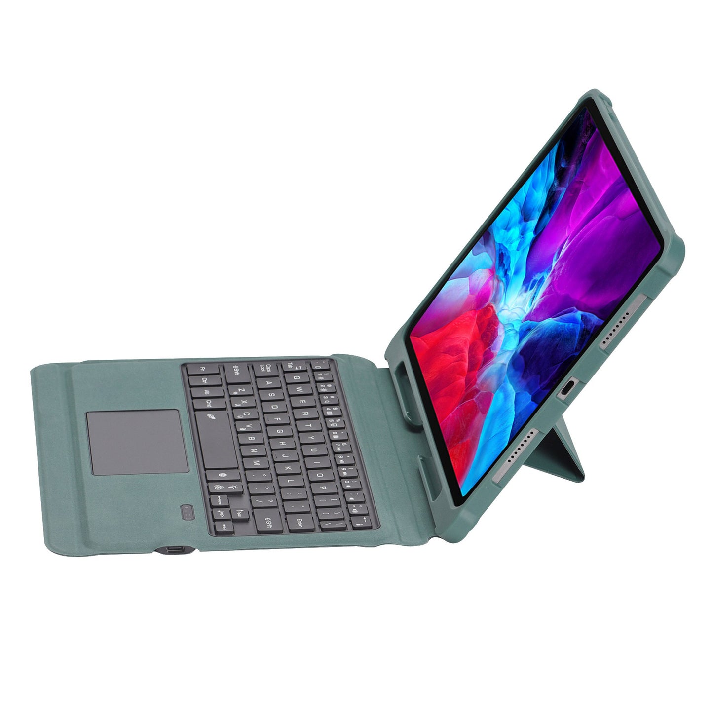 T207D For iPad Air (2020) / (2022) PU Leather Anti-Drop Case + Detachable Bluetooth Keyboard with TouchPad