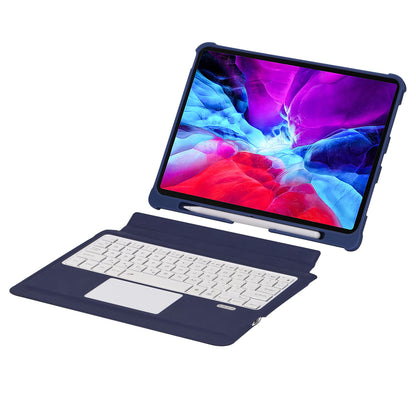T207D For iPad Air (2020) / (2022) PU Leather Anti-Drop Case + Detachable Bluetooth Keyboard with TouchPad