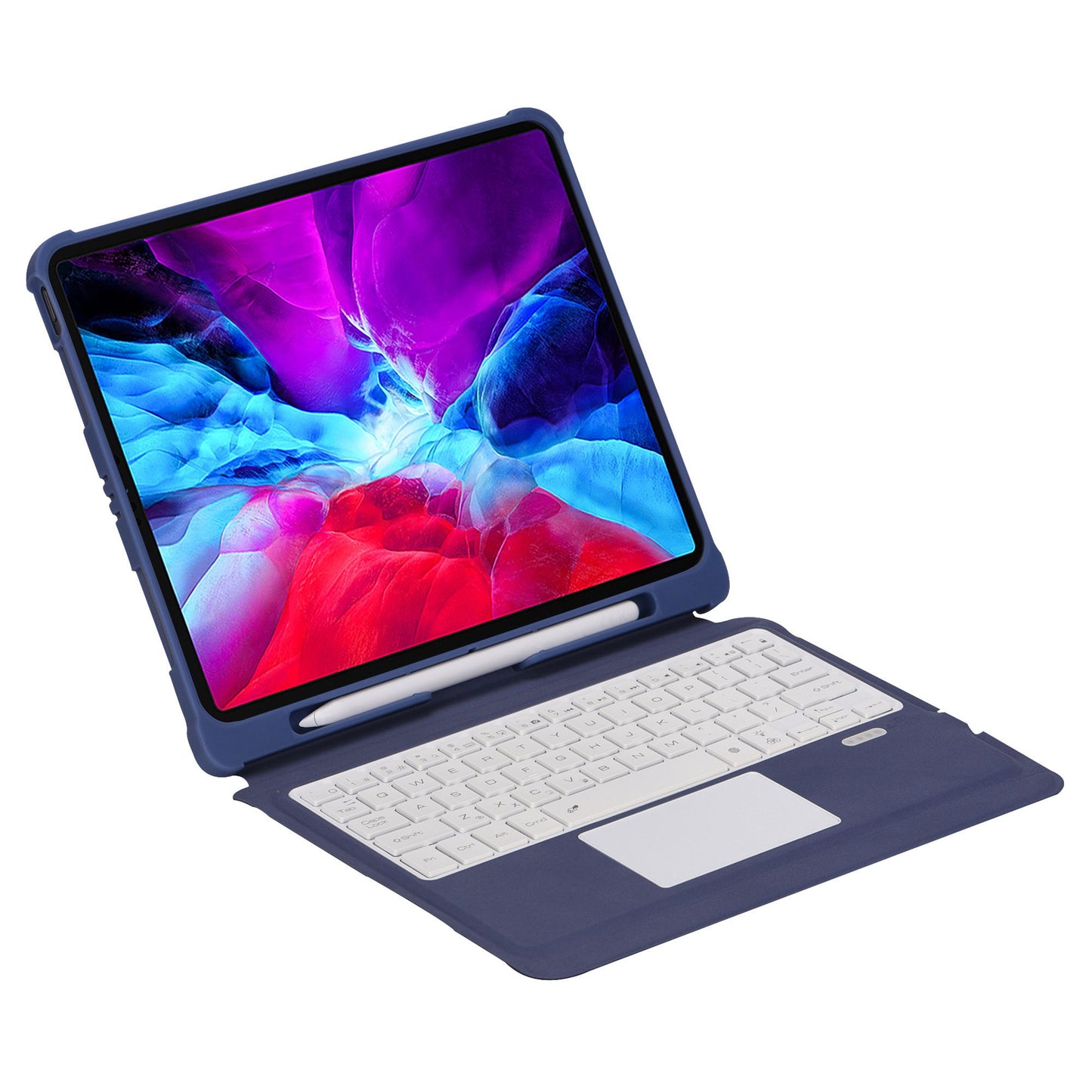 T207D For iPad Air (2020) / (2022) PU Leather Anti-Drop Case + Detachable Bluetooth Keyboard with TouchPad