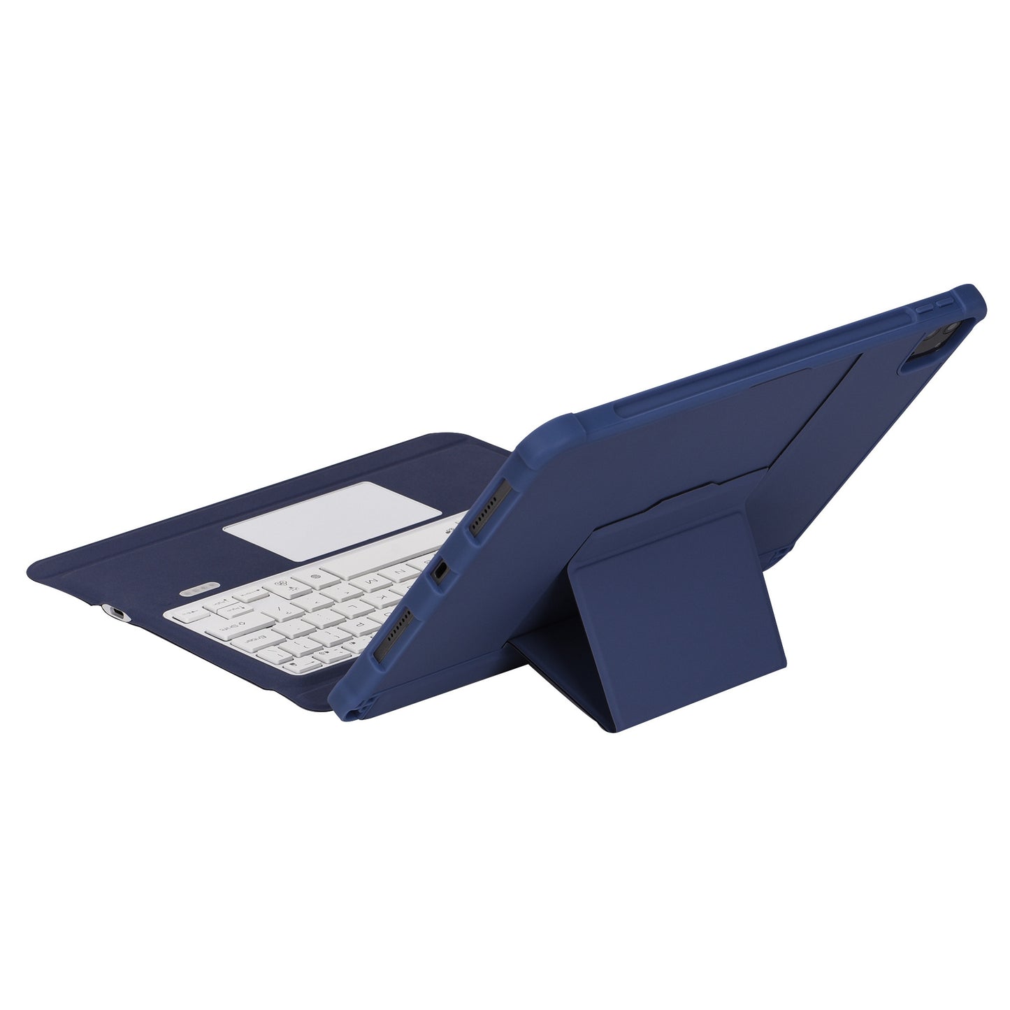 T207D For iPad Air (2020) / (2022) PU Leather Anti-Drop Case + Detachable Bluetooth Keyboard with TouchPad