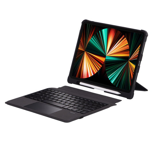 T5207D For iPad Pro 11-inch (2018) / (2020) / Air (2020) 10.9 inch Detachable Bluetooth Keyboard Case with TouchPad, PU Leather Protective Case