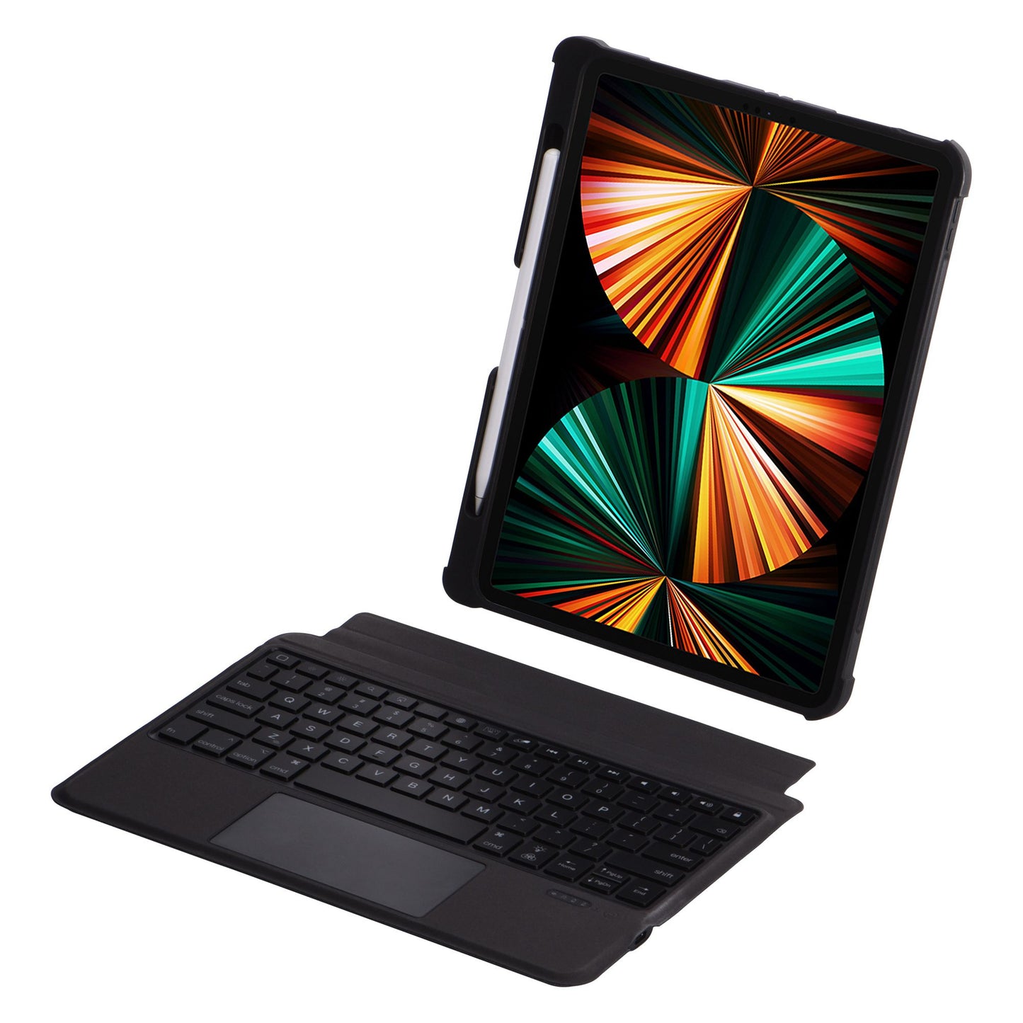 T5207D For iPad Pro 11-inch (2018) / (2020) / Air (2020) 10.9 inch Detachable Bluetooth Keyboard Case with TouchPad, PU Leather Protective Case