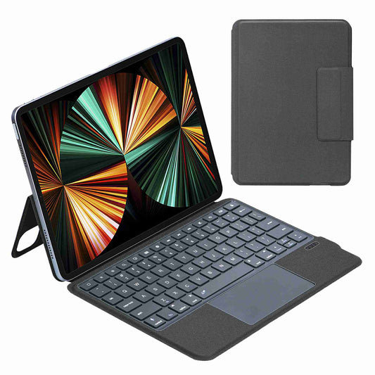 3125 / 6  For iPad Pro 11-inch (2018) / (2020) / (2021) / Air (2020) PU Leather Bluetooth Keyboard Case with TouchPad Anti-Drop Tablet Protective Cover
