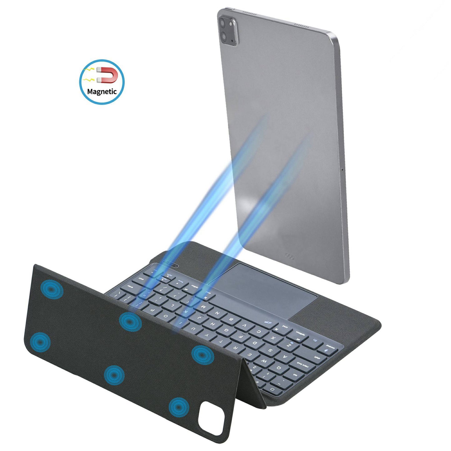 3125 / 6  For iPad Pro 11-inch (2018) / (2020) / (2021) / Air (2020) PU Leather Bluetooth Keyboard Case with TouchPad Anti-Drop Tablet Protective Cover