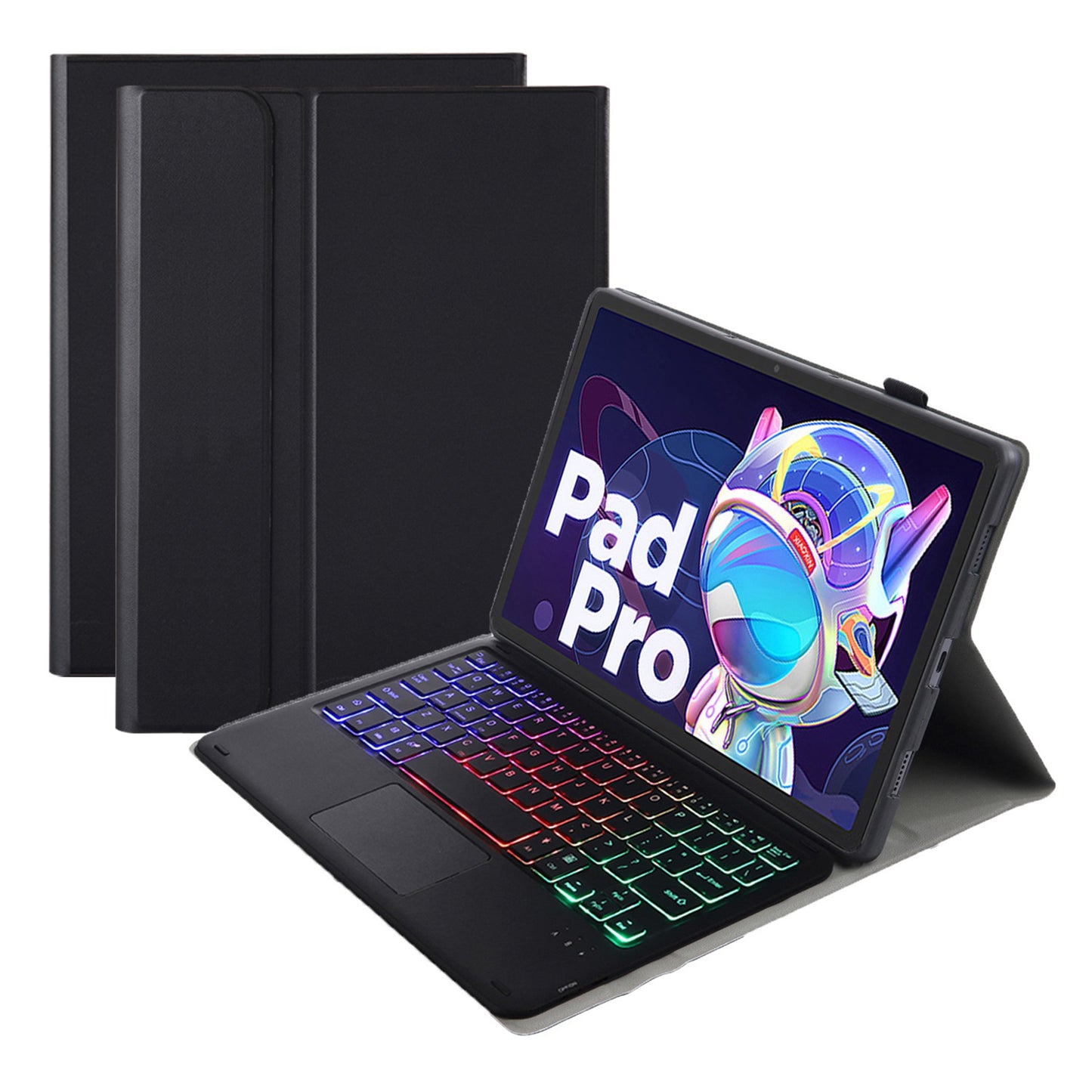 AM18-AS For Lenovo Pad Pro 2022 11.2-inch Detachable Bluetooth Keyboard Case with 3-Color Backlit / TouchPad Anti-Drop Protective Case