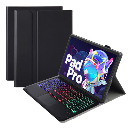AM18-AS For Lenovo Pad Pro 2022 11.2-inch Detachable Bluetooth Keyboard Case with 3-Color Backlit / TouchPad Anti-Drop Protective Case