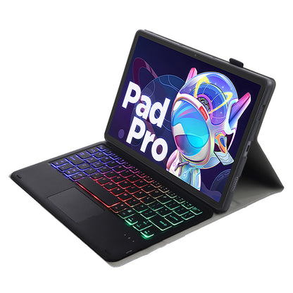 AM18-AS For Lenovo Pad Pro 2022 11.2-inch Detachable Bluetooth Keyboard Case with 3-Color Backlit / TouchPad Anti-Drop Protective Case
