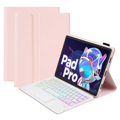 AM18-AS For Lenovo Pad Pro 2022 11.2-inch Detachable Bluetooth Keyboard Case with 3-Color Backlit / TouchPad Anti-Drop Protective Case